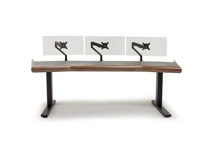 Argosy Radius Signature w/78" Splayed Top, 2) Steel Legs, Bullnose Edge - Walnut Trim Upgrade