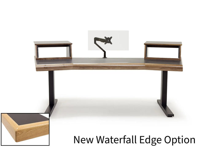 Argosy Radius Signature w/78" Splayed Top, 2) Steel Legs, Waterfall Edge - Standard Trim