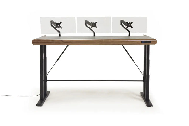 Argosy Radius Signature w/78" Straight Top, Height Adjustable Steel Legs, Bullnose Edge - Walnut Trim Upgrade