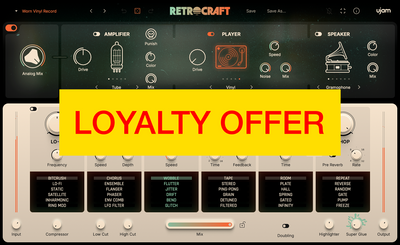 UJAM UJAM RETROCRAFT Loyalty Offer