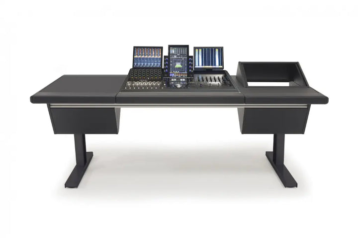 Argosy Eclipse for S4, 3 Foot Wide, Desk Left, 8sp Rack Right, Black EPs, Black legs