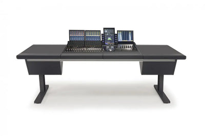 Argosy Eclipse for S4, 4 Foot Wide, Desk Left & Right, Mahogany EPs, Black legs