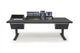Argosy Eclipse for S4, 4 Foot Wide, Rack Left, Desk Right, Black EPs, Black legs