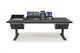 Argosy Eclipse for S4, 4 Foot Wide, Rack Left, Desk Right, Black EPs, Black legs