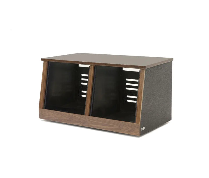 Argosy 10 Space Slanted Rack, Double Bay, Black Satin Lacquer