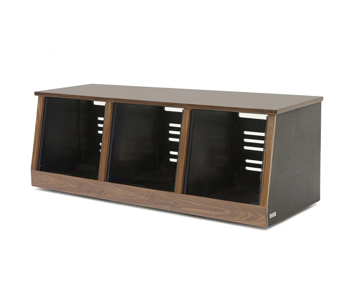 Argosy 10 Space Slanted Rack, Triple Bay, Walnut Trim