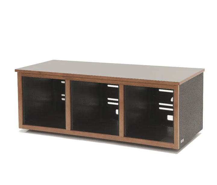 Argosy 10 Space Straight Rack, Triple Bay, Walnut Trim