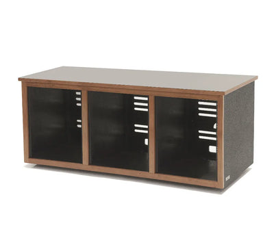 Argosy 12 Space Straight Rack, Triple Bay, Cherry Trim