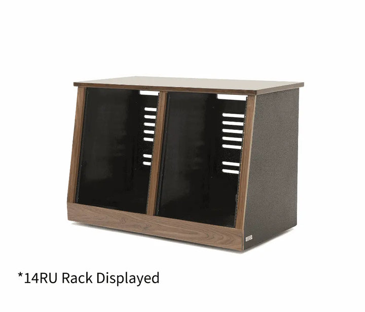 Argosy 12 Space Slanted Rack, Double Bay, Black Satin Lacquer