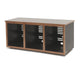 Argosy 14 Space Straight Rack, Triple Bay, Walnut Trim