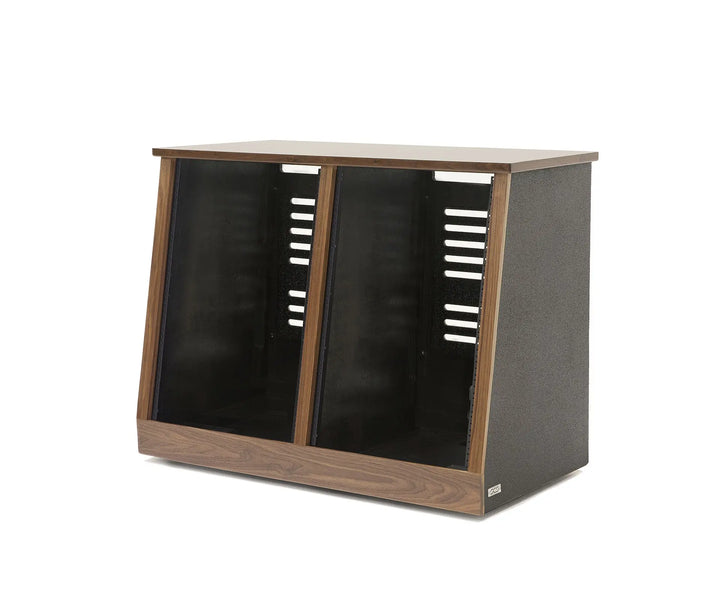 Argosy 16 Space Slanted Rack, Double Bay, Black Satin Lacquer