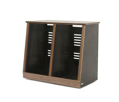 Argosy 18 Space Slanted Rack, Double Bay, Oak Trim