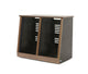 Argosy 18 Space Slanted Rack, Double Bay, Oak Trim