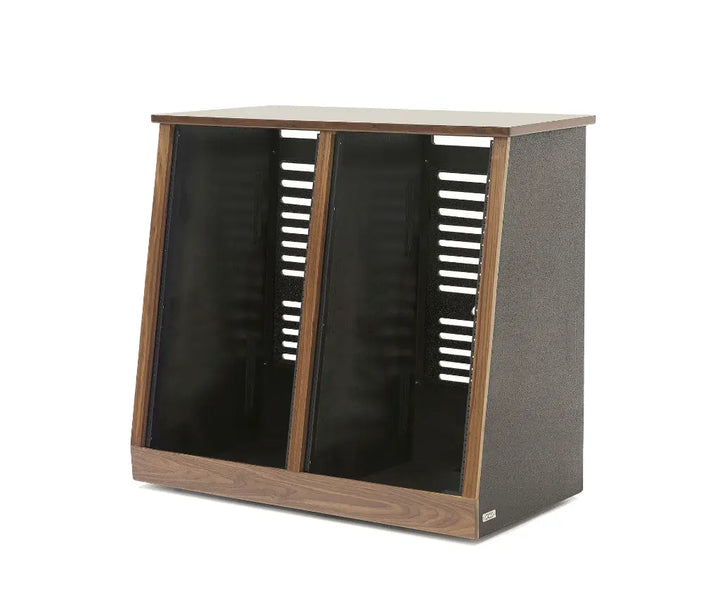 Argosy 20 Space Slanted Rack, Double Bay, Walnut Trim