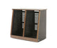 Argosy 20 Space Slanted Rack, Double Bay, Walnut Trim