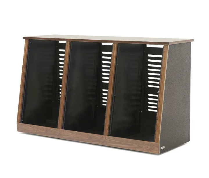 Argosy 20 Space Slanted Rack, Triple Bay, Black Satin Lacquer