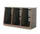 Argosy 20 Space Slanted Rack, Triple Bay, Oak Trim