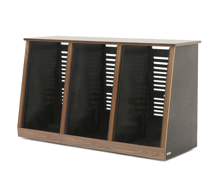 Argosy 20 Space Slanted Rack, Triple Bay, Walnut Trim