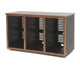 Argosy 20 Space Straight Rack, Triple Bay, Walnut Trim