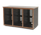 Argosy 20 Space Straight Rack, Triple Bay, Walnut Trim
