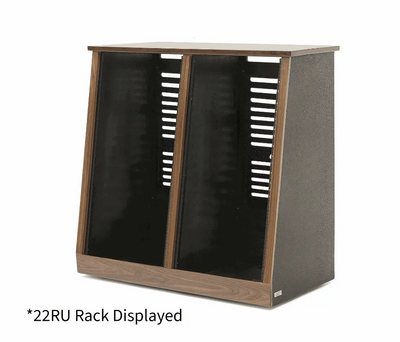 Argosy 24 Space Slanted Rack, Double Bay, Walnut Trim