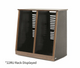 Argosy 24 Space Slanted Rack, Double Bay, Walnut Trim