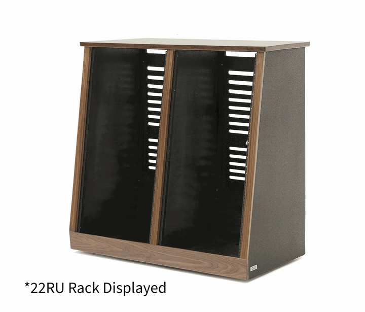 Argosy 24 Space Slanted Rack, Double Bay, Cherry Trim