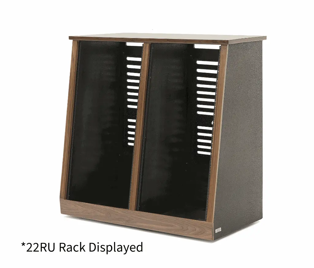 Argosy Custom Racks - Slanted, Double, 24RU, Cherry Trim [ACR-24-2-SL ...