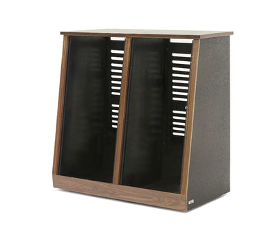 Argosy 22 Space Slanted Rack, Double Bay, Oak Trim