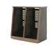 Argosy 22 Space Slanted Rack, Double Bay, Oak Trim