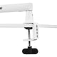 Shure SH-BROADCAST2-W (White) – clamped to desk