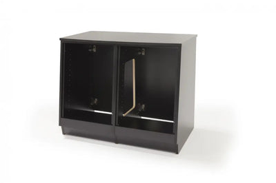 Argosy Spire 7142, 2)14 space Bays, 28 Space Rack Unit, Black Melamine
