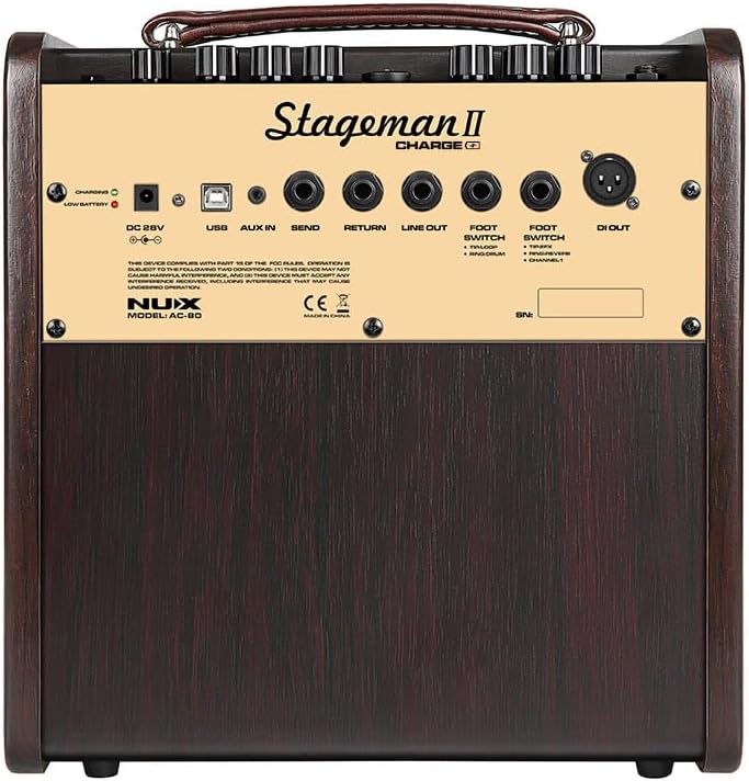 NUX Stageman II AC-80 Battery-Powered Acoustic Guitar Amplifier