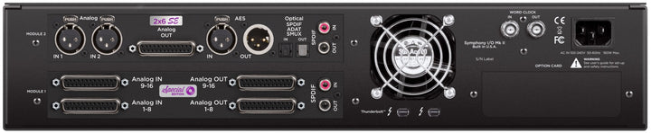 Apogee Symphony I/O Mk II 16x16 SE + 2x6 SE Thunderbolt 3 Interface – front