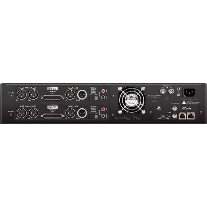 Apogee Symphony I/O Mk II 2x6 SE + 2x6 SE Thunderbolt 3/Dante Interface – front