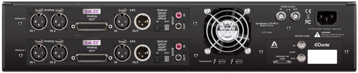 Apogee Symphony I/O Mk II 2x6 SE + 2x6 SE Thunderbolt 3/Pro Tools HD Interface – front