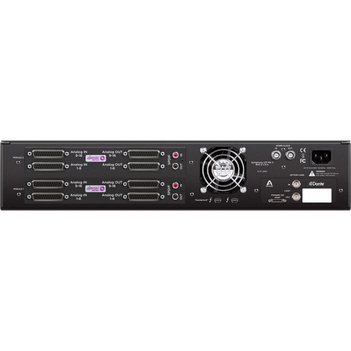 Apogee Symphony I/O Mk II 32x32 SE Thunderbolt 3/Pro Tools HD Interface – front
