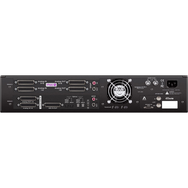 Apogee Symphony I/O Mk II 8x8 MP + 16x16 SE Thunderbolt 3/Pro Tools HD Interface – front