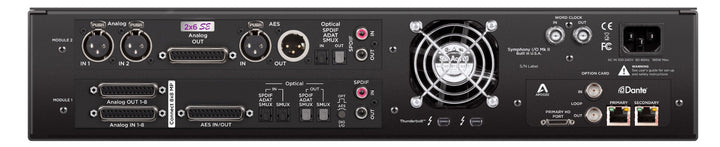 Apogee Symphony I/O Mk II 8x8 MP + 2x6 SE Thunderbolt 3/Dante Interface – front