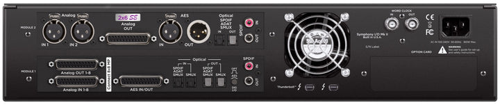 Apogee Symphony I/O Mk II 8x8 MP + 2x6 SE Thunderbolt 3 Interface – front