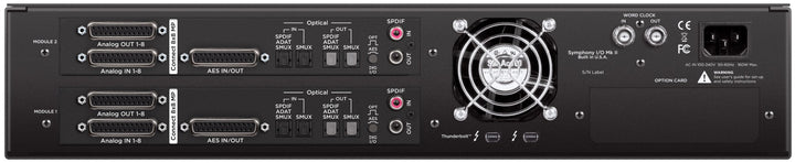 Apogee Symphony I/O Mk II 8x8 MP + 8x8 MP Thunderbolt 3 Interface – front
