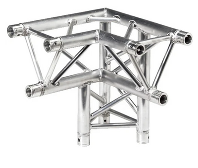 Global Truss Global Truss F33-TR-4093DR 3-Way 90° Triangle Corner for F33 - Right Apex Down