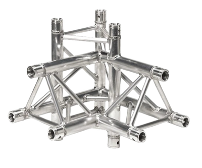 Global Truss Global Truss F33-TR-4095U/L 4-Way 90° Triangle Corner for F33 - Left Apex Up