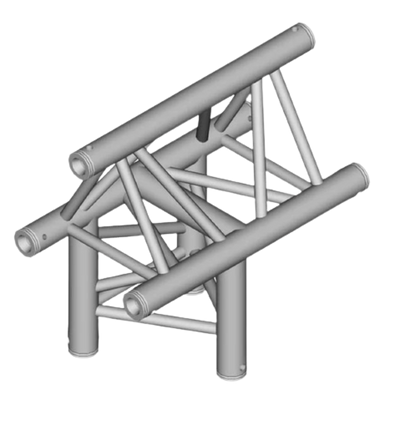 Global Truss Global Truss F33-TR-4096H/O 3-Way Triangle T-Junction F33 - Horizontal - Apex Out