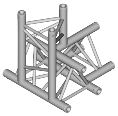 Global Truss Global Truss F33-TR-4097D 4-Way Triangle T-Junction for F33 - Apex Down