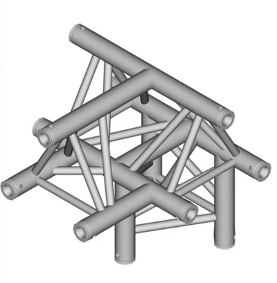 Global Truss Global Truss F33-TR-4097U 4-Way Triangle T-Junction for F33 - Apex Up