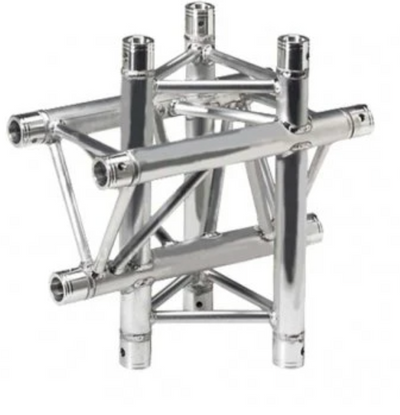 Global Truss Global Truss F33-TR-4098 4-Way Triangle Cross-Junction for F33 - Apex Up/Down