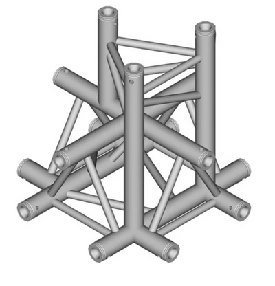 Global Truss Global Truss F33-TR-4101D 5-Way Triangle Cross-Junction for F33 - Apex Down