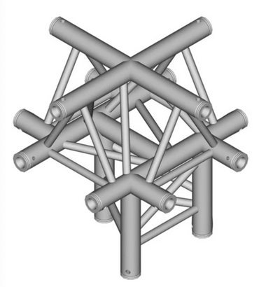 Global Truss Global Truss F33-TR-4101U 5-Way Triangle Cross-Junction for F33 - Apex Up