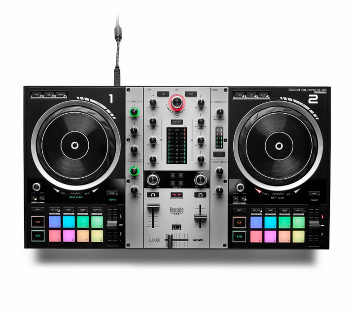 Hercules DJCONTROL INPULSE500 SV 2-Channel DJ Controller With DJUCED (Silver)